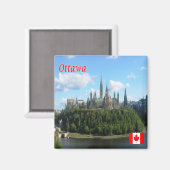 zCA022 OTTAWA Panorama，カナダ，アメリカ，冷蔵庫 マグネット (正面/裏面)