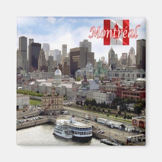 zCA024 MONTREAL Panorama，カナダ，冷蔵庫 マグネット (正面)