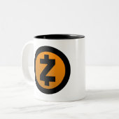 Zcashのコーヒー・マグおよびビールジョッキ ツートーンマグカップ (正面左)