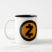 Zcashのコーヒー・マグおよびビールジョッキ ツートーンマグカップ (左)