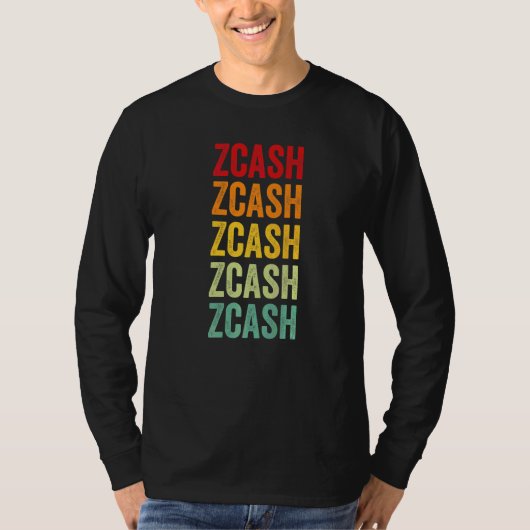Zcash暗号レインボーテキスト Tシャツ (正面)
