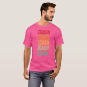 Zcash Crypto Rainbow文字 Tシャツ (正面フル)