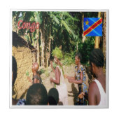 zCD007 CONGO,アフリカ, タイル (正面)