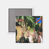 zCD007 CONGO，アフリカ，冷蔵庫 マグネット (正面/裏面)