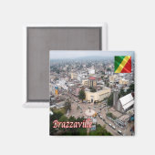 ZCG006 BRAZZAVILLE，コンゴ共和国，冷蔵庫 マグネット (正面/裏面)