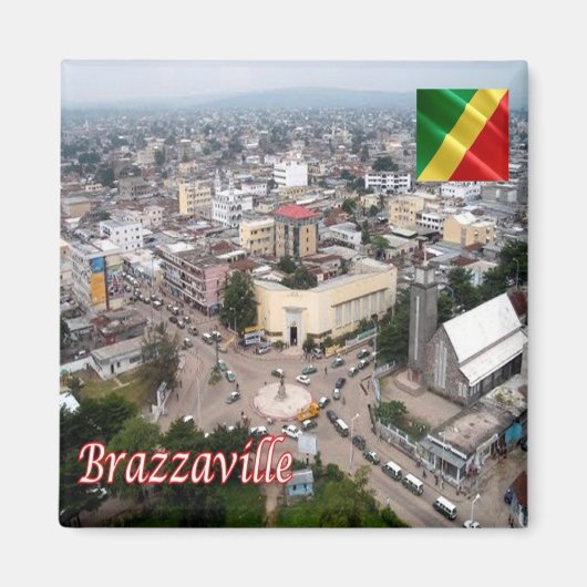 ZCG006 BRAZZAVILLE，コンゴ共和国，冷蔵庫 マグネット (正面)