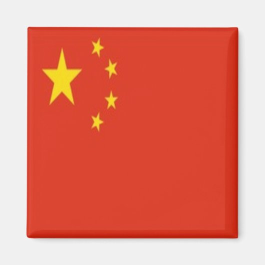 zCH001フラグ中国の中国PRC、冷蔵庫 マグネット (正面)