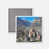 zCH006 BIASCA,スイス,冷蔵庫用マグネット マグネット (正面/裏面)