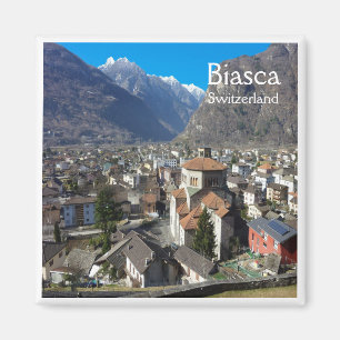 zCH006 BIASCA,スイス,冷蔵庫用マグネット マグネット