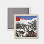zCH009 VERBIER Pic Swiss -冷蔵庫用マグネット マグネット (正面/裏面)