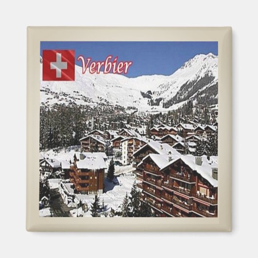 zCH009 VERBIER Pic Swiss -冷蔵庫用マグネット マグネット (正面)