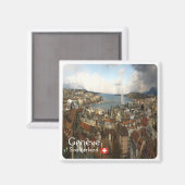 zCH010ジュネーブスイス – 冷蔵庫用マグネット マグネット (正面/裏面)