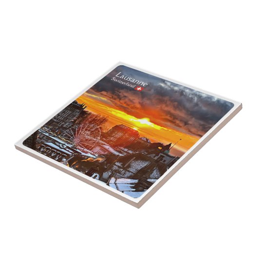 zCH013ローザンヌ・スイス, タイル (側面)