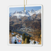 zCH018 SAINT-MORITZスイス, セラミックオーナメント (左)
