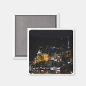 zCH018 SANKT MORITZ BEI Nacht Swiss、冷蔵庫用マグネット マグネット (正面/裏面)