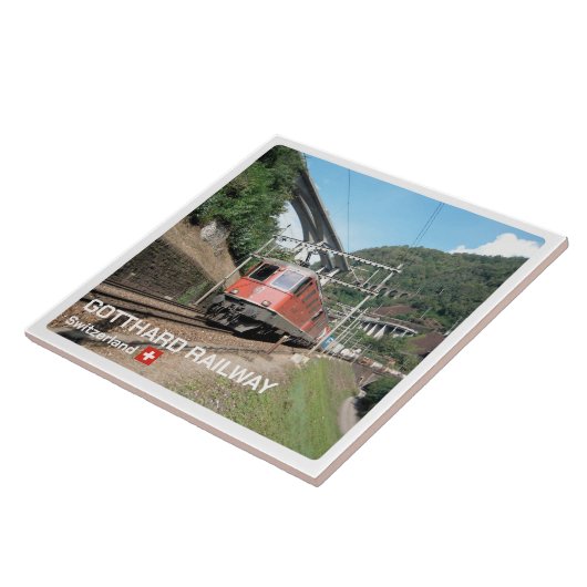zCH019 GOTTHARD RAILWAY SWISS, タイル (側面)