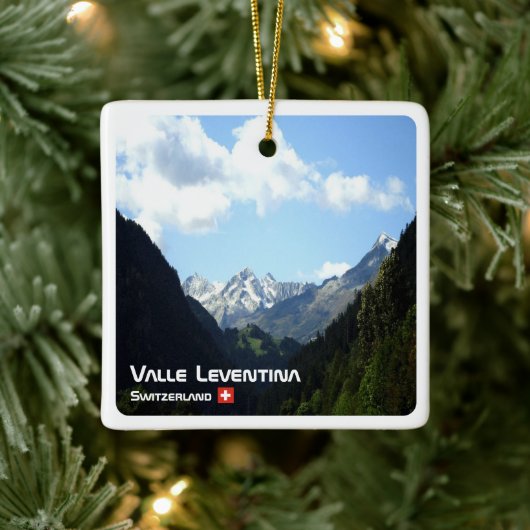 zCH020 LEVENTINA VALLEY SWISS, セラミックオーナメント (ツリー)