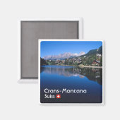 zCH023 CRANS MONTANAスイス、冷蔵庫 マグネット (正面/裏面)