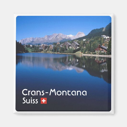 zCH023 CRANS MONTANAスイス、冷蔵庫 マグネット (正面)