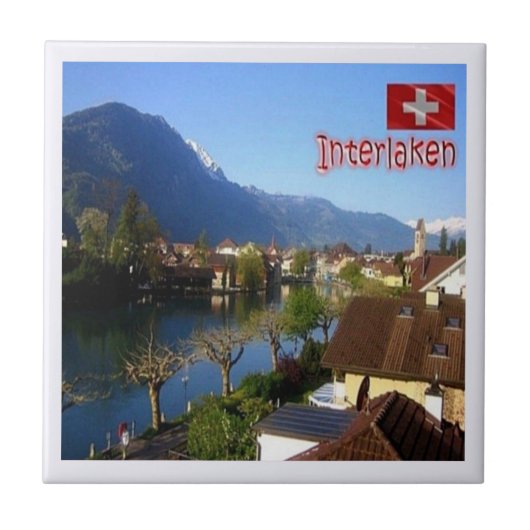 zCH026 INTERLAKENスイス –  タイル (正面)