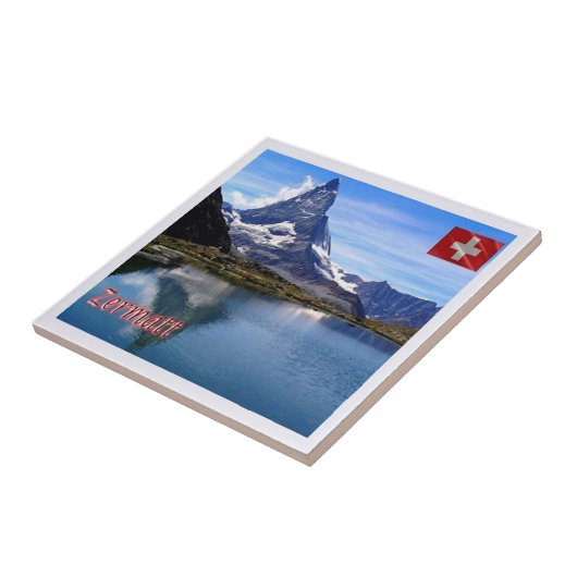 zCH035 ZERMATT Lake See Swiss - タイル (側面)