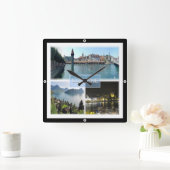 zCH043 LUCERNEスイス， スクエア壁時計 (ホーム)