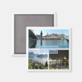 zCH043 LUCERNEスイス – 冷蔵庫 マグネット (正面/裏面)