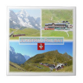 zCH045 JUNGFRAU鉄道スイス， タイル (正面)