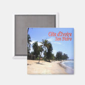 zCI006 SAN PEDRO、アイボリー海岸、アフリカ、冷蔵庫 マグネット (正面/裏面)