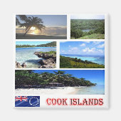 zCK003調理師諸島,モザイク,オセアニア,冷蔵庫 マグネット (正面)