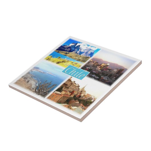 zCL004 CHILE, Mosaic, America, タイル (側面)