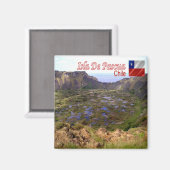 zCL012 ISLA DE PASQUA, Rano Kau Volutional Caldera マグネット (正面/裏面)