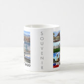 zCL021 SANTIAGO，モザイク，チリ，アメリカ， コーヒーマグカップ (中央)