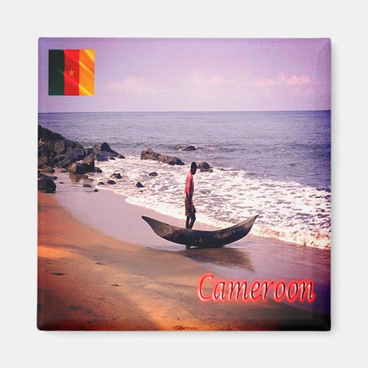 zCM009 CAMEROONパノラマ,アフリカ,冷蔵庫 マグネット (正面)