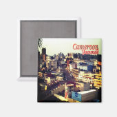 zCM017 YAOUNDE'，カメルーン，アフリカ，冷蔵庫 マグネット (正面/裏面)