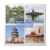 zCN008北京、中国、お土産、 タイル (正面)