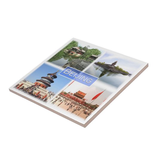 zCN008北京、中国、お土産、 タイル (側面)