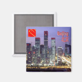 zCN028北京、中国PRC、お土産冷蔵庫 マグネット (正面/裏面)