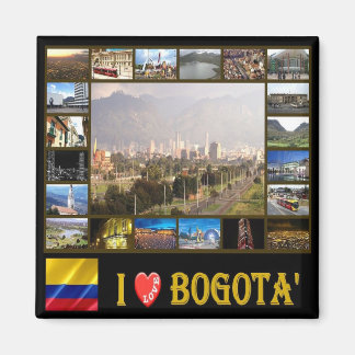 zCO004 BOGOTA' I Love, Mosaic, America,冷蔵庫 マグネット