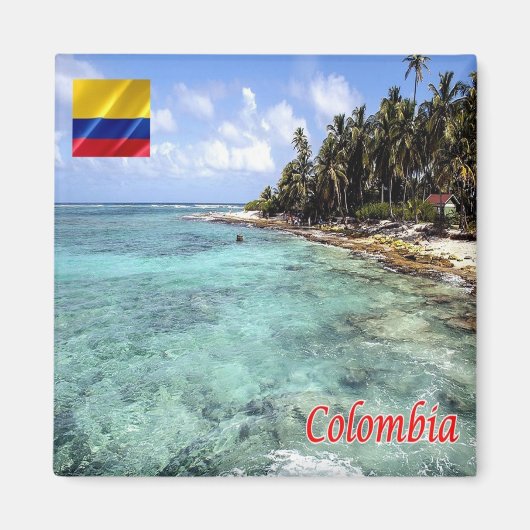 ZCO008 COLOMBIA、サンアンドレス諸島、冷蔵庫 マグネット (正面)