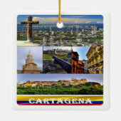 zCO07 CARTAGENAモザイク，コロンビア， セラミックオーナメント (裏面)