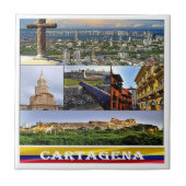 zCO07 CARTAGENAモザイク,コロンビア, タイル (正面)