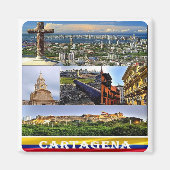 zCO07 CARTAGENAモザイク,コロンビア,冷蔵庫用マグネット マグネット (正面)