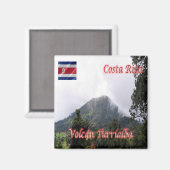 zCR005 COSTA RICA, Volcan Turrialba,冷蔵庫 マグネット (正面/裏面)