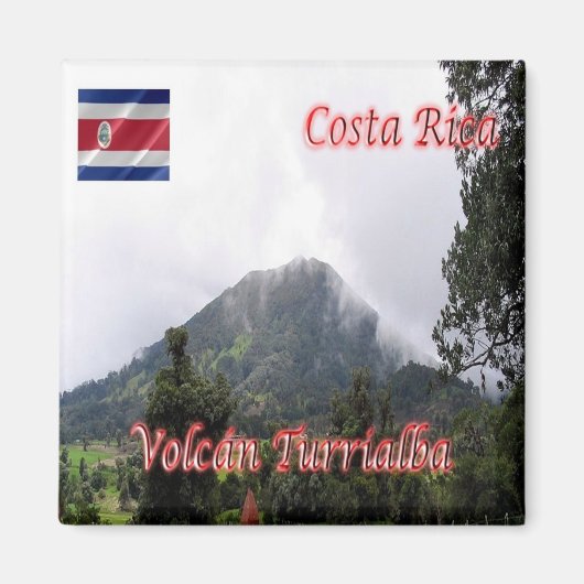 zCR005 COSTA RICA, Volcan Turrialba,冷蔵庫 マグネット (正面)