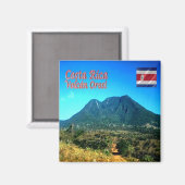 zCR010 COSTA RICA, Volcan Orosi，アメリカ，冷蔵庫 マグネット (正面/裏面)