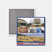 zCR017 COSTA RICA，モザイク，アメリカ，冷蔵庫 マグネット (正面/裏面)