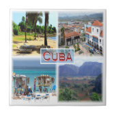 zCU002 CUBA、モザイク、アメリカ、 タイル (正面)