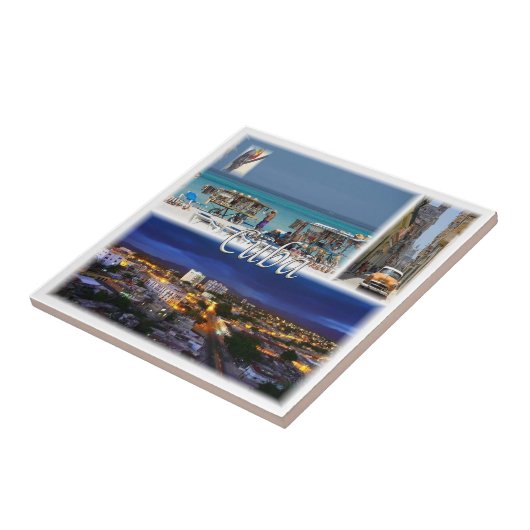 zCU006キューバ、モザイク、アメリカ、 タイル (側面)