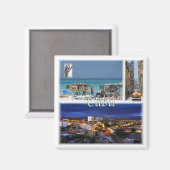 zCU006 CUBA, Mosaic, America,冷蔵庫 マグネット (正面/裏面)